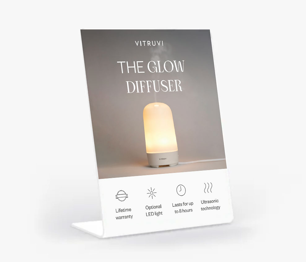 Sign Box Diffuser Glow Diffuser Imagery Sign – Vitruvi Wholesale